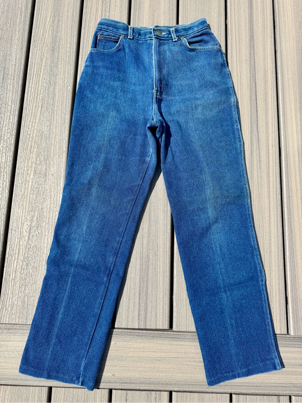 chic Dark Blue Straight-Leg Jeans